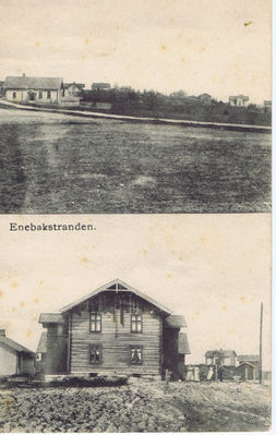 Stranden bedehus / Carl Sundby's butikk
Øverst Stranden Bedehus, med hovedhuset på Bakken og Øvre Borgen til høyre. Helt til høyre Søndre Borgen (utt. Børje). Nederste bilde viser Carl Sundbys butikk, egentlig gamle Stranden skole fra 1856. 
Keywords: stranden;bedehus;carl;sundby;butikk;bakken;borgen